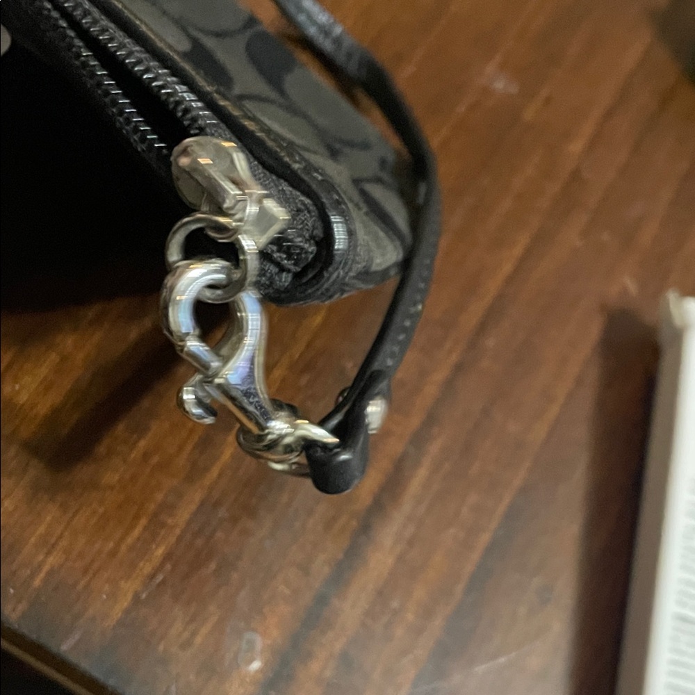 Coach Black Signature Wristlet - Picture 9 of 10